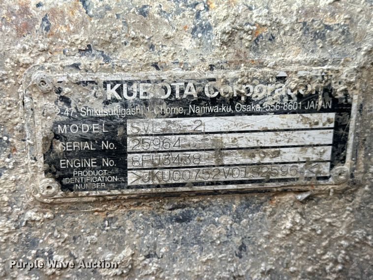 image for item DO2376 2016 Kubota SVL75-2 tracked skid steer loader