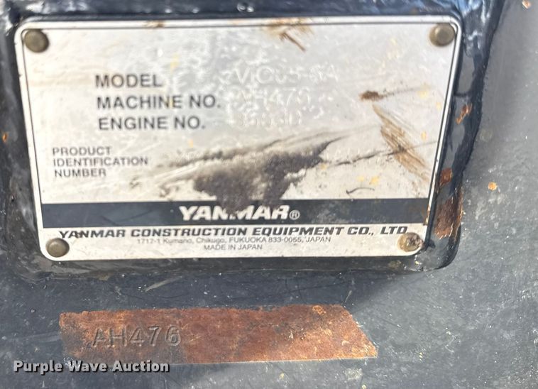 image for item DQ4207 Yanmar VIO35-6A mini excavator
