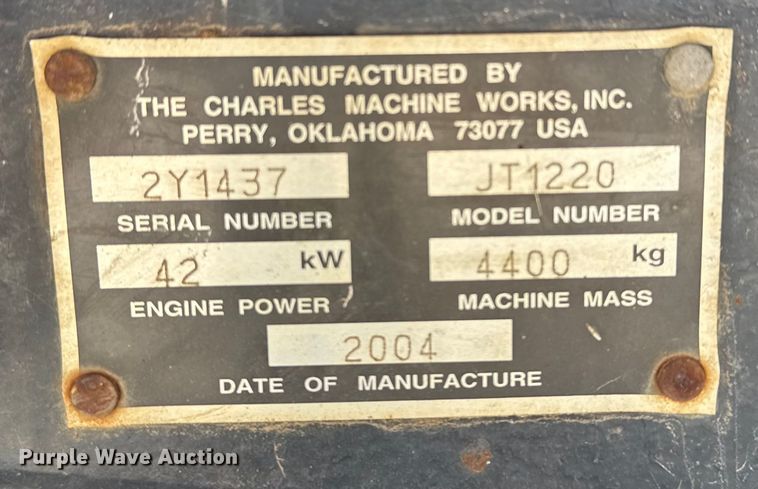 image for item DQ4209 2004 Ditch Witch JT1220 directional boring unit