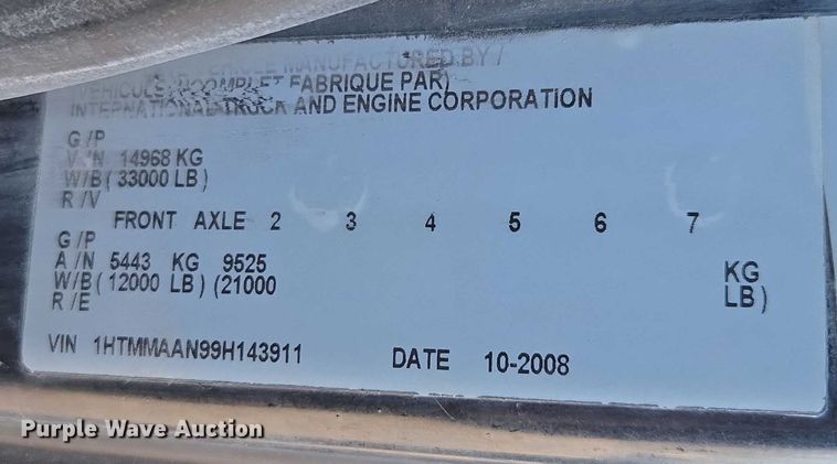 image for item DU2670 2009 International 4300 sewer jetter truck