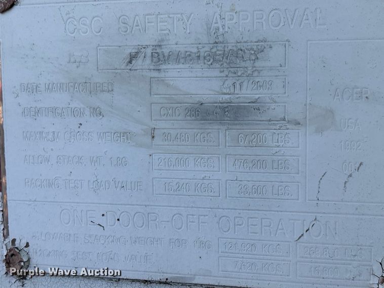 image for item DW1258 Shipping container