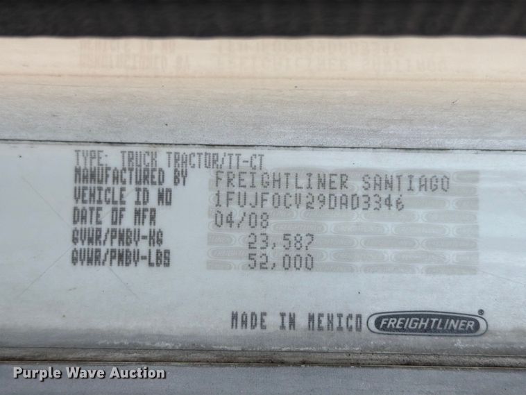 image for item DX5929 2009 Freightliner Columbia water truck