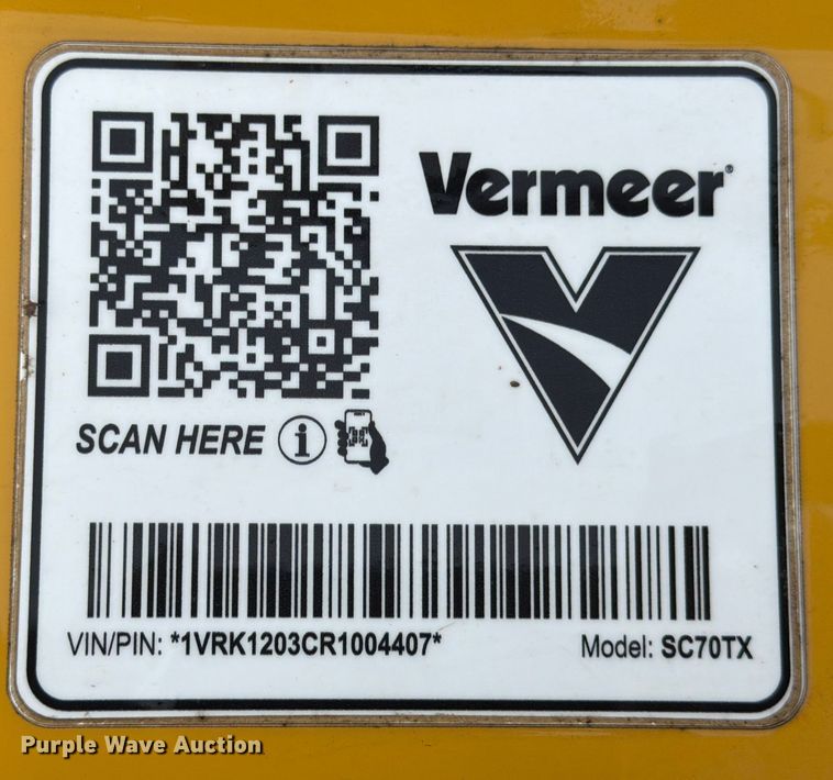 image for item DX5930 2024 Vermeer SC70TX stump grinder