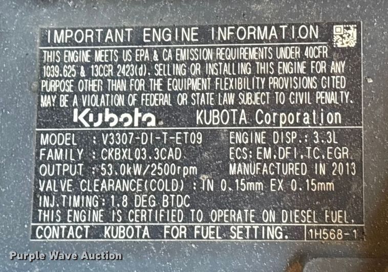 image for item EA7141 2013 Takeuchi TL230 Series 2 tracked skid steer loader