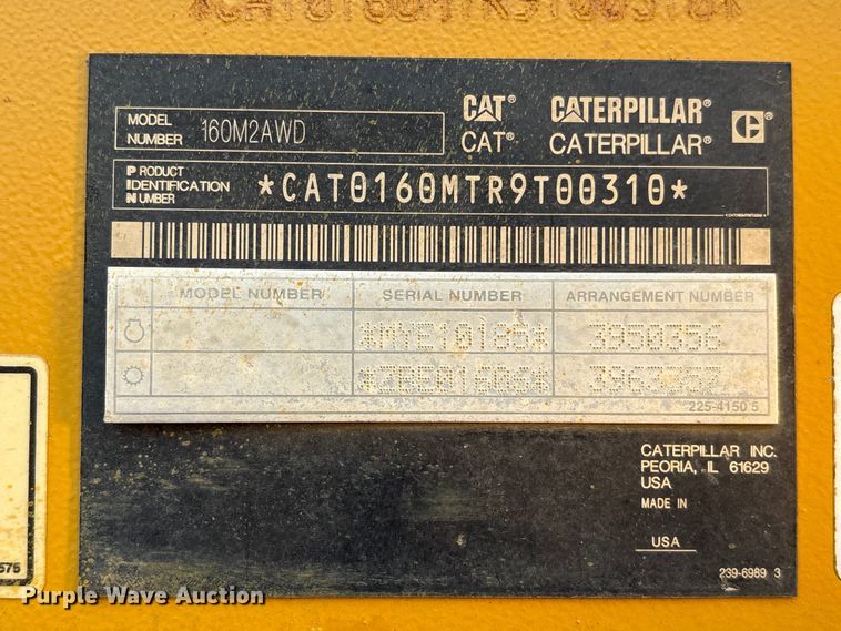 image for item EA7171 2014 Caterpillar 160M2 motor grader
