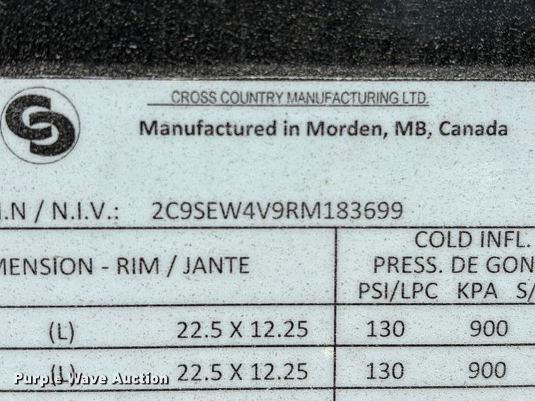 image for item EA7172 2024 Cross Country Manufacturing 494SDX side dump trailer