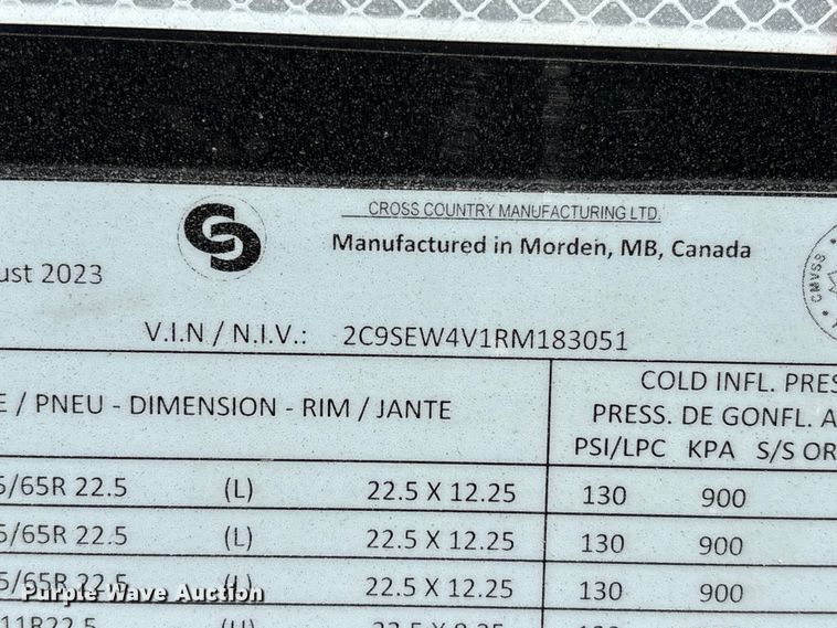 image for item EA7173 2024 Cross Country Manufacturing 494SDX side dump trailer