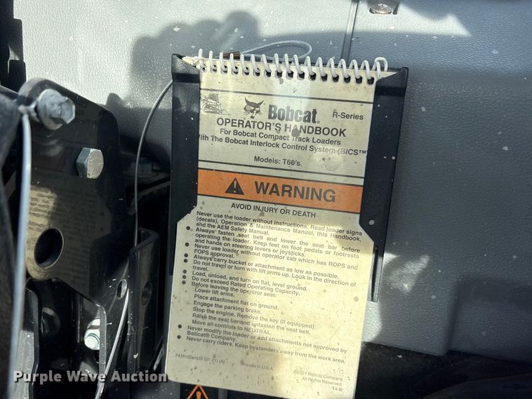 image for item EA7917 2021 Bobcat T64 tracked skid steer loader