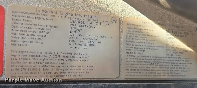 image for item EB1227 2004 Sterling L9500 dump truck