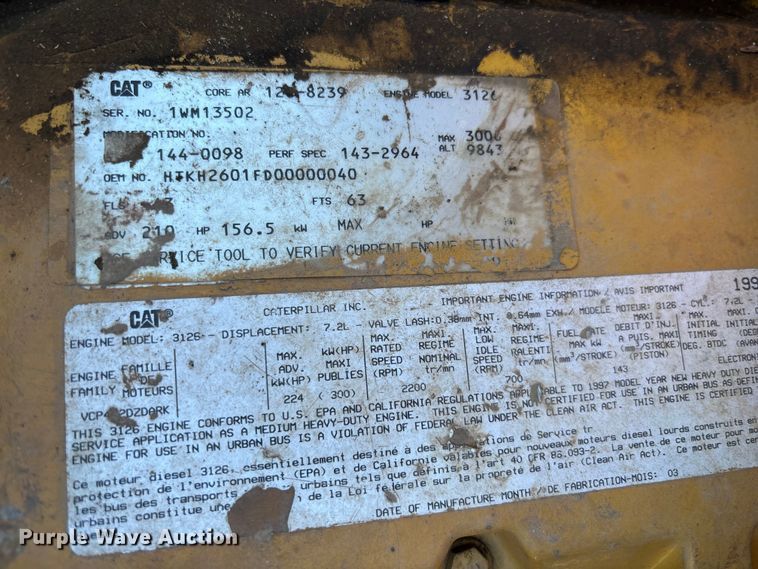 image for item EC3902 1998 Ford LNT8000 crane truck