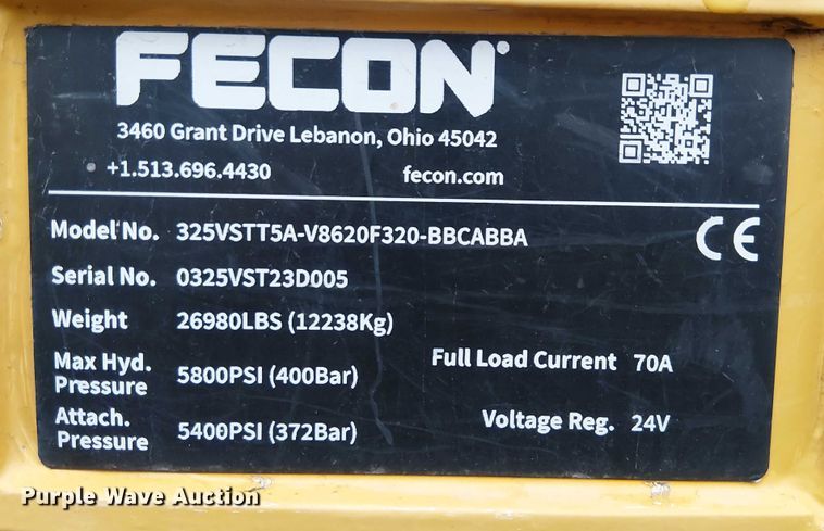 image for item EE5089 2023 Fecon 325 VST mulcher