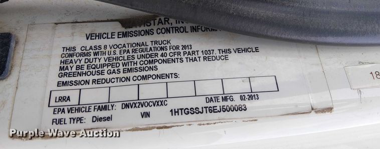 image for item EE5094 2014 International SF667 vacuum truck