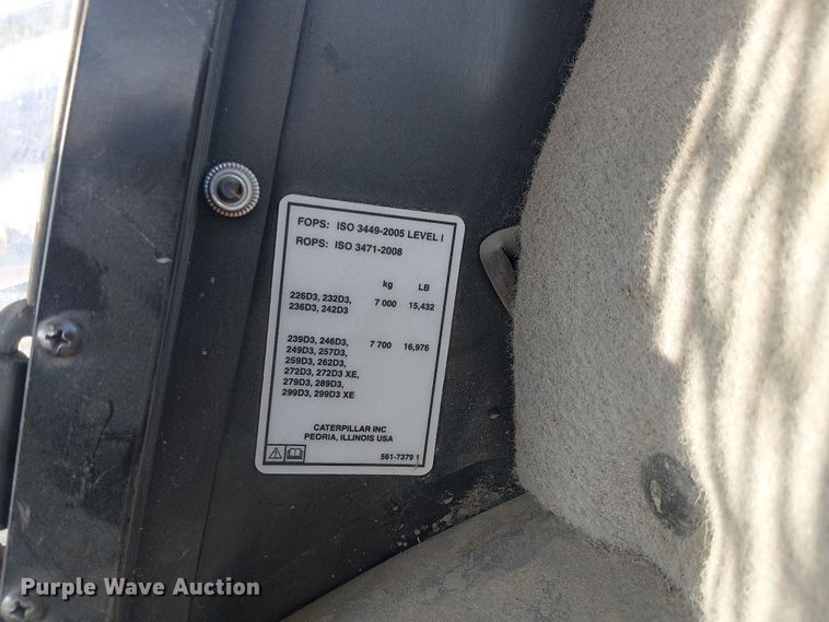 image for item EE5098 2022 Caterpillar 299D3 tracked skid steer loader