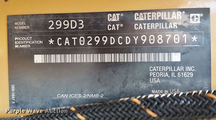 image for item EE5098 2022 Caterpillar 299D3 tracked skid steer loader