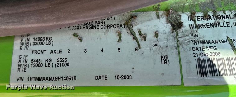 image for item EF6212 2009 International MA025 delivery truck