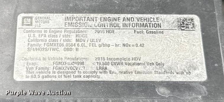 image for item EG1826 2015 Chevrolet Silverado 3500HD utility bed pickup truck