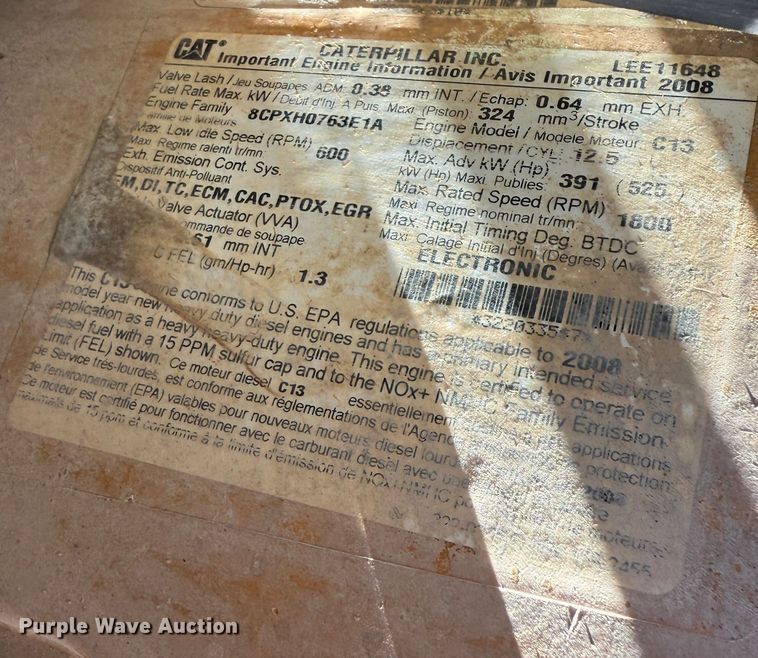 image for item EG1930 2009 Peterbilt 365 tank truck