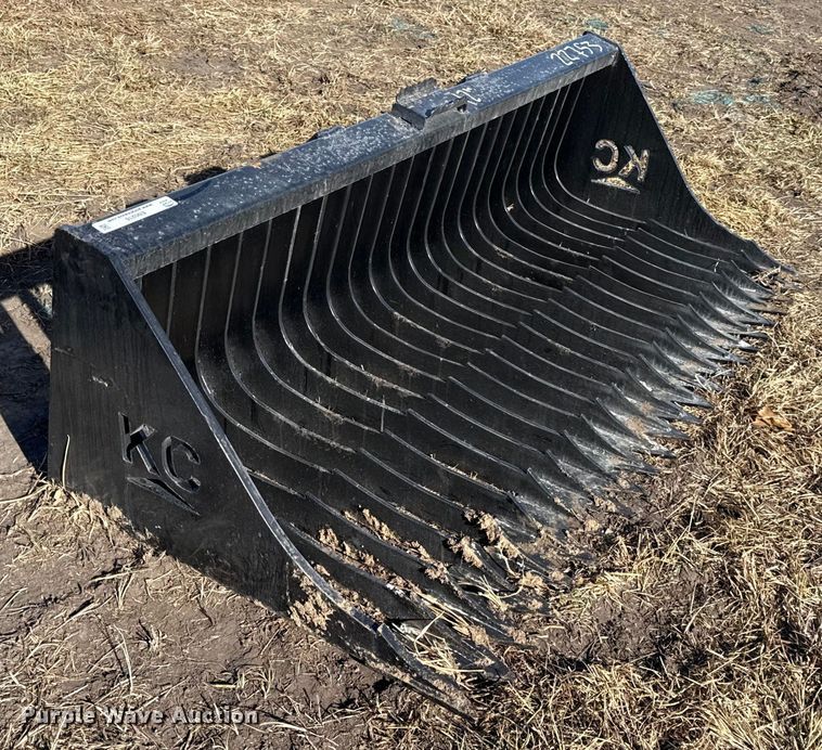 image for item EN0216 KC skid steer rock bucket