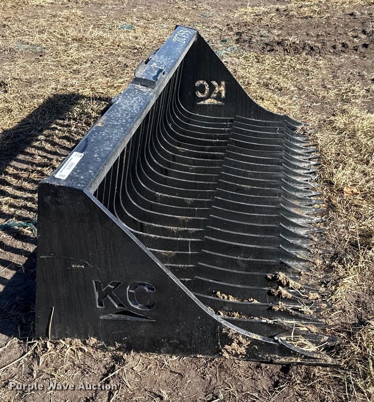 image for item EN0216 KC skid steer rock bucket