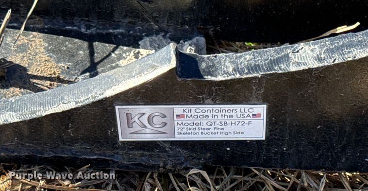 image for item EN0216 KC skid steer rock bucket