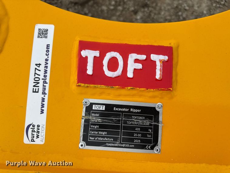 image for item EN0774 2025 Toft TOFT08ER excavator ripper tooth