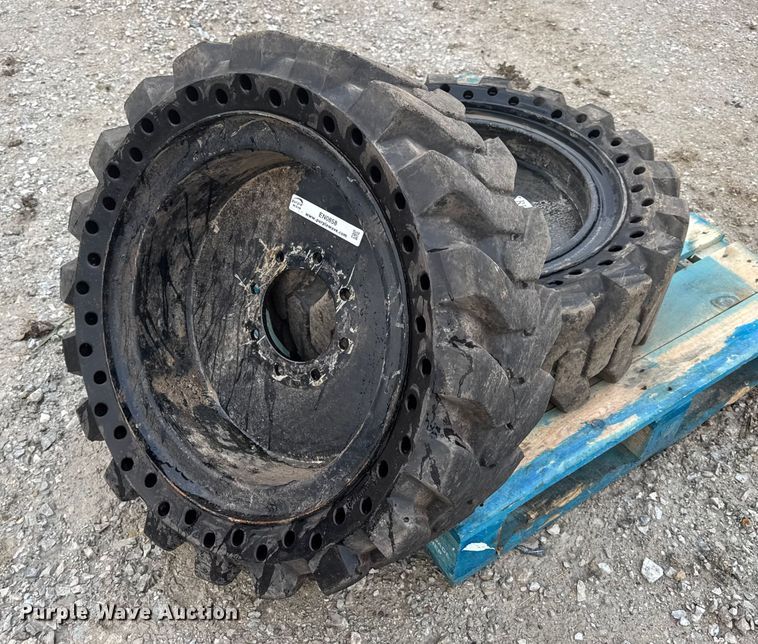 image for item EN0858 (2) Dobermann 33X12-20 skid steer tires and wheels