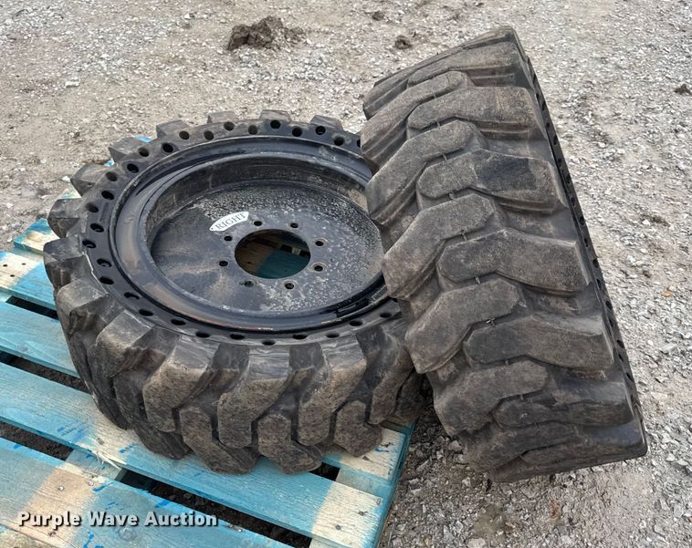 image for item EN0858 (2) Dobermann 33X12-20 skid steer tires and wheels