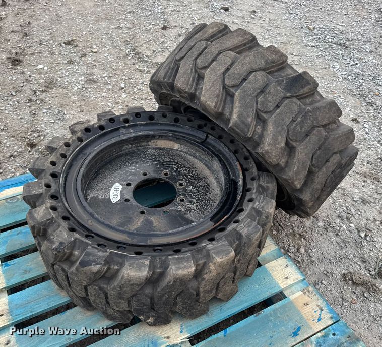 image for item EN0858 (2) Dobermann 33X12-20 skid steer tires and wheels
