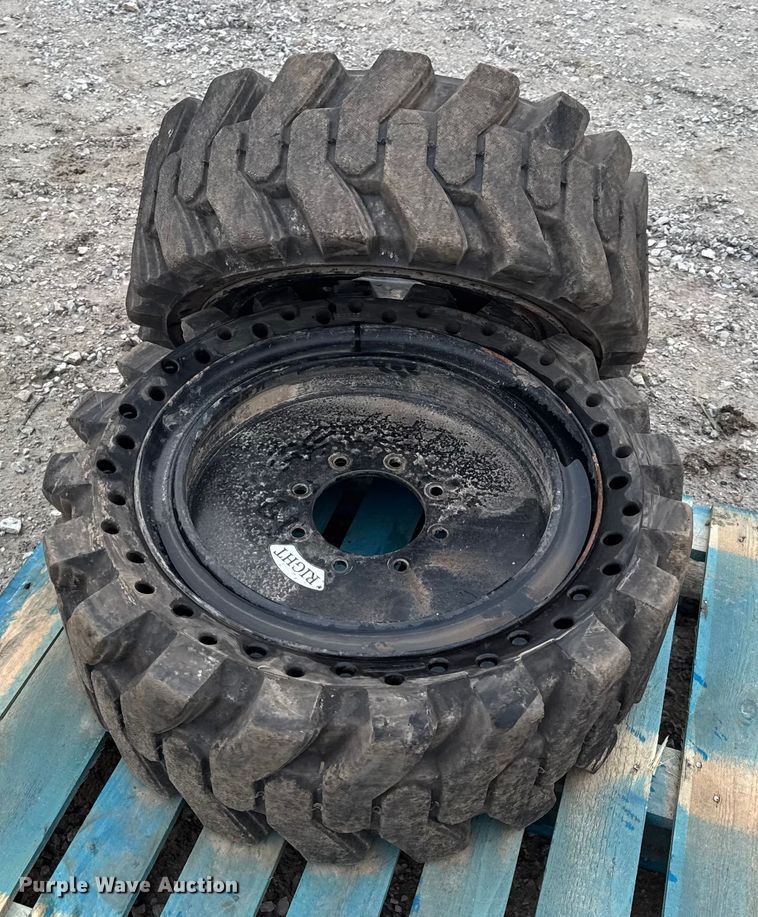 image for item EN0858 (2) Dobermann 33X12-20 skid steer tires and wheels