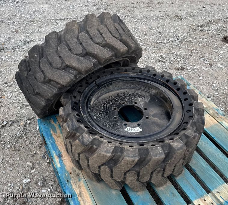 image for item EN0858 (2) Dobermann 33X12-20 skid steer tires and wheels