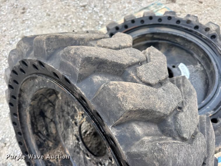 image for item EN0858 (2) Dobermann 33X12-20 skid steer tires and wheels