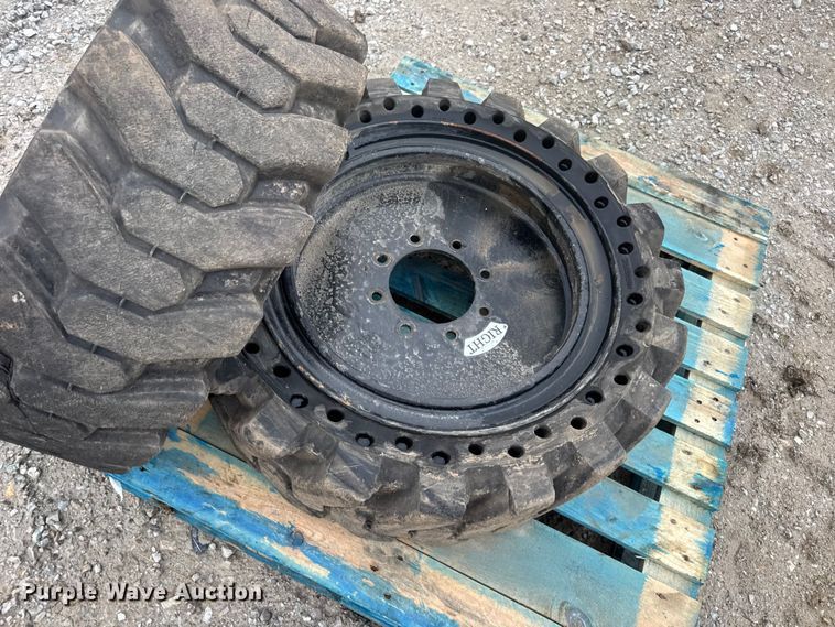 image for item EN0858 (2) Dobermann 33X12-20 skid steer tires and wheels