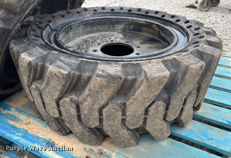 image for item EN0858 (2) Dobermann 33X12-20 skid steer tires and wheels
