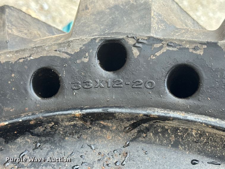 image for item EN0858 (2) Dobermann 33X12-20 skid steer tires and wheels