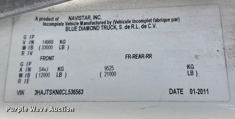 image for item EN0863 2012 International 4300M7 utility / service truck