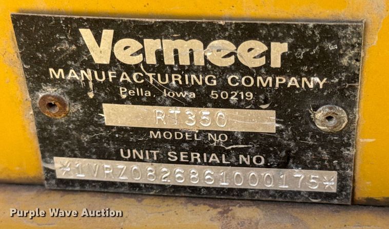 image for item EN0867 2006 Vermeer RT350 trencher
