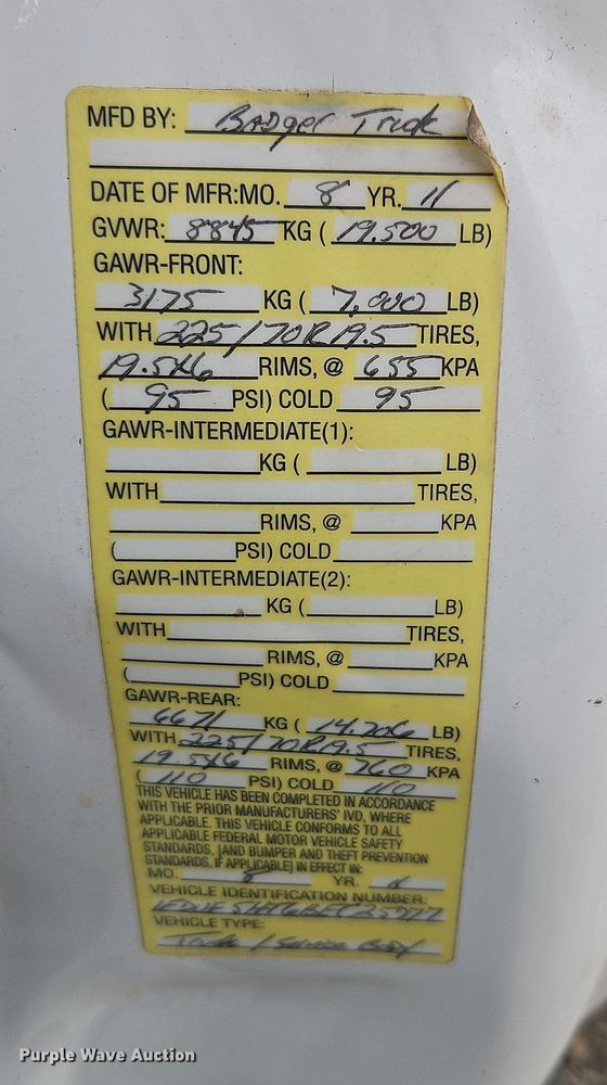 image for item EO4921 2011 Ford F550 utility / service truck