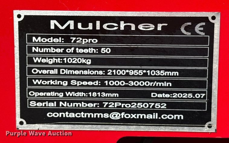 image for item EP2792 2025 72pro skid steer mulcher