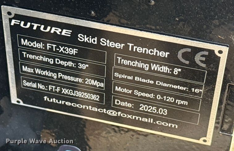 image for item EP2797 2025 Future FT-X39F compact utility loader trencher