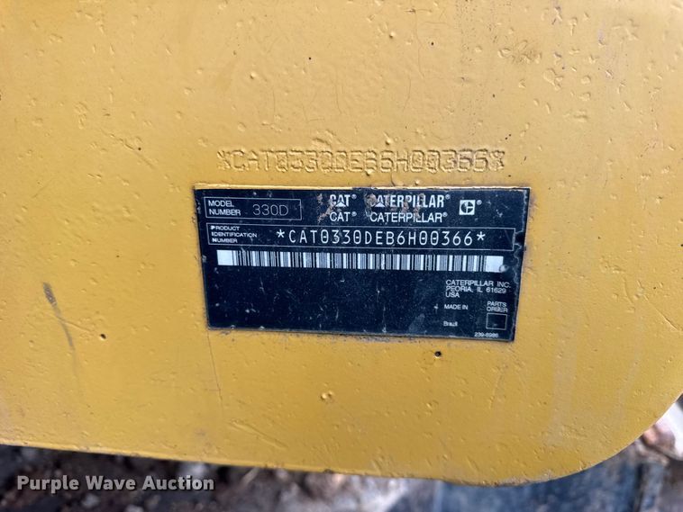 image for item ER0379 2008 Caterpillar 330D excavator