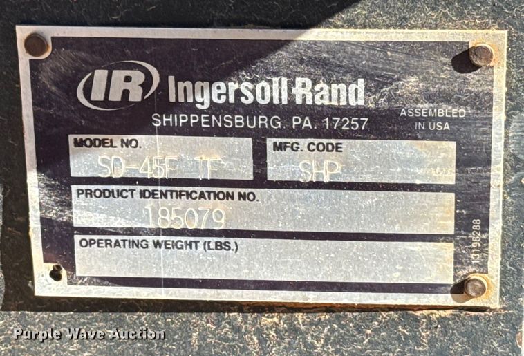 image for item ES5660 Ingersoll Rand SD-45F TF single drum vibratory roller