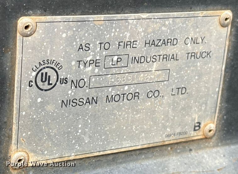 image for item ES5662 2006 Nissan MPL02A25LV forklift