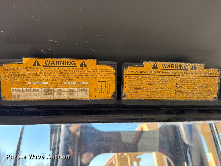 image for item ES8509 2001 Taylor TX180 forklift