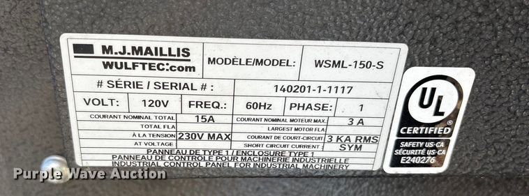 image for item ES8515 M.J. Maillis Wulftec WSML-150-S pallet wrap