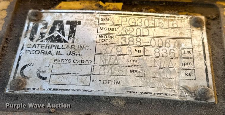 image for item ET4135 2017 Caterpillar 323FL excavator