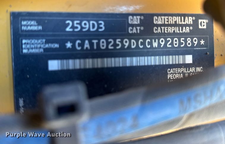 image for item ET4138 2022 Caterpillar 259D3 tracked skid steer loader