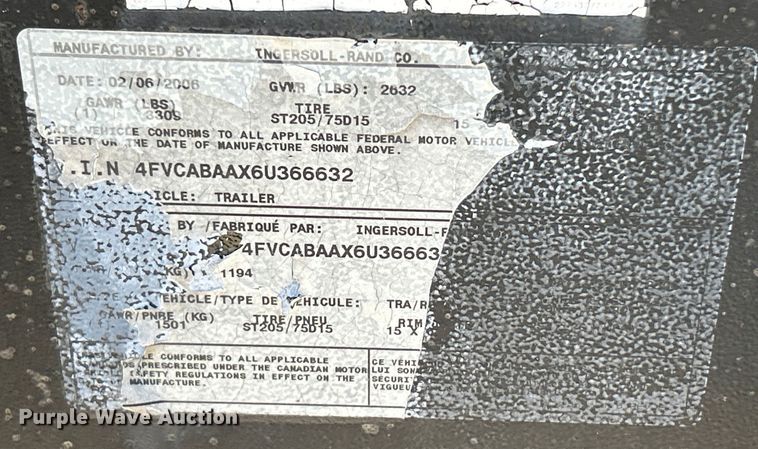 image for item ET6855 2006 Ingersoll Rand Air Source Plus air compressor