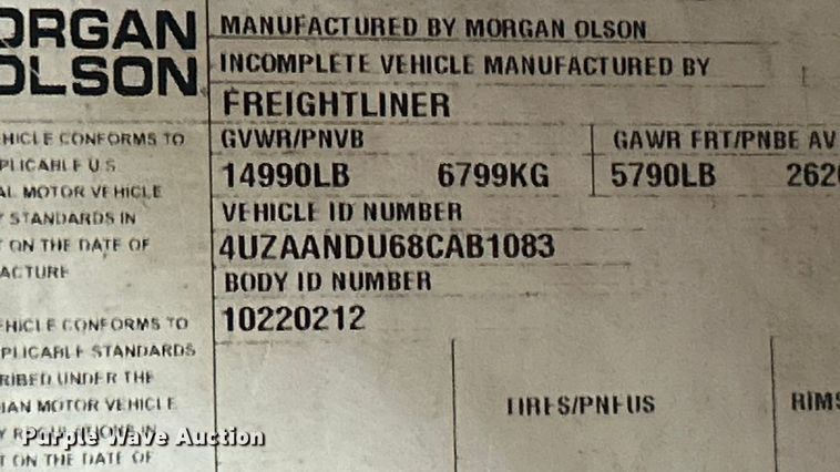 image for item ET6879 2008 Freightliner MT45 delivery van