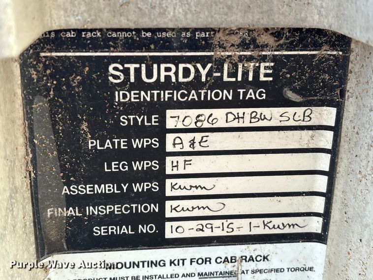 image for item EU7153 Sturdy-Lite headache rack