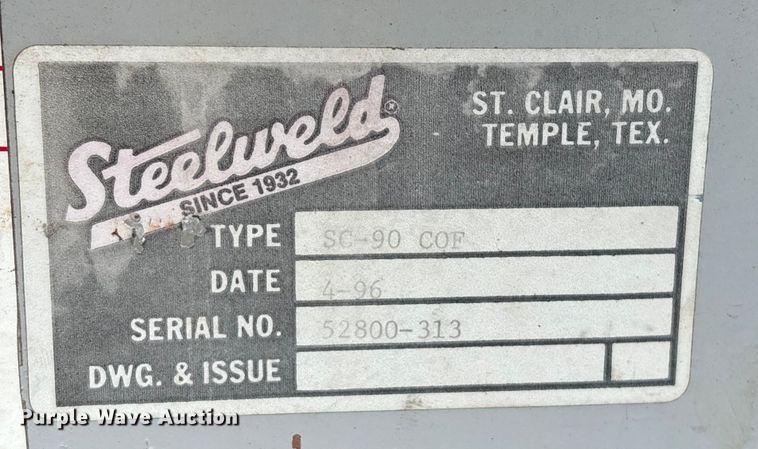 image for item EU7155 1996 Steelweld SC-90 COF utility bed